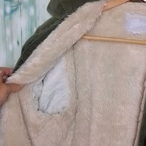 Vintage Blair green Corduroy and sherpa jacket large